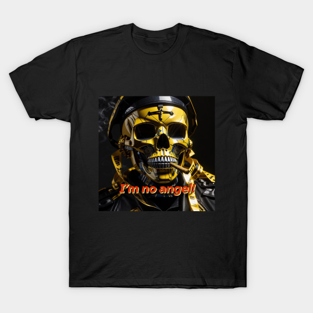 I'm no angel skull by Yellow Cottage Merch